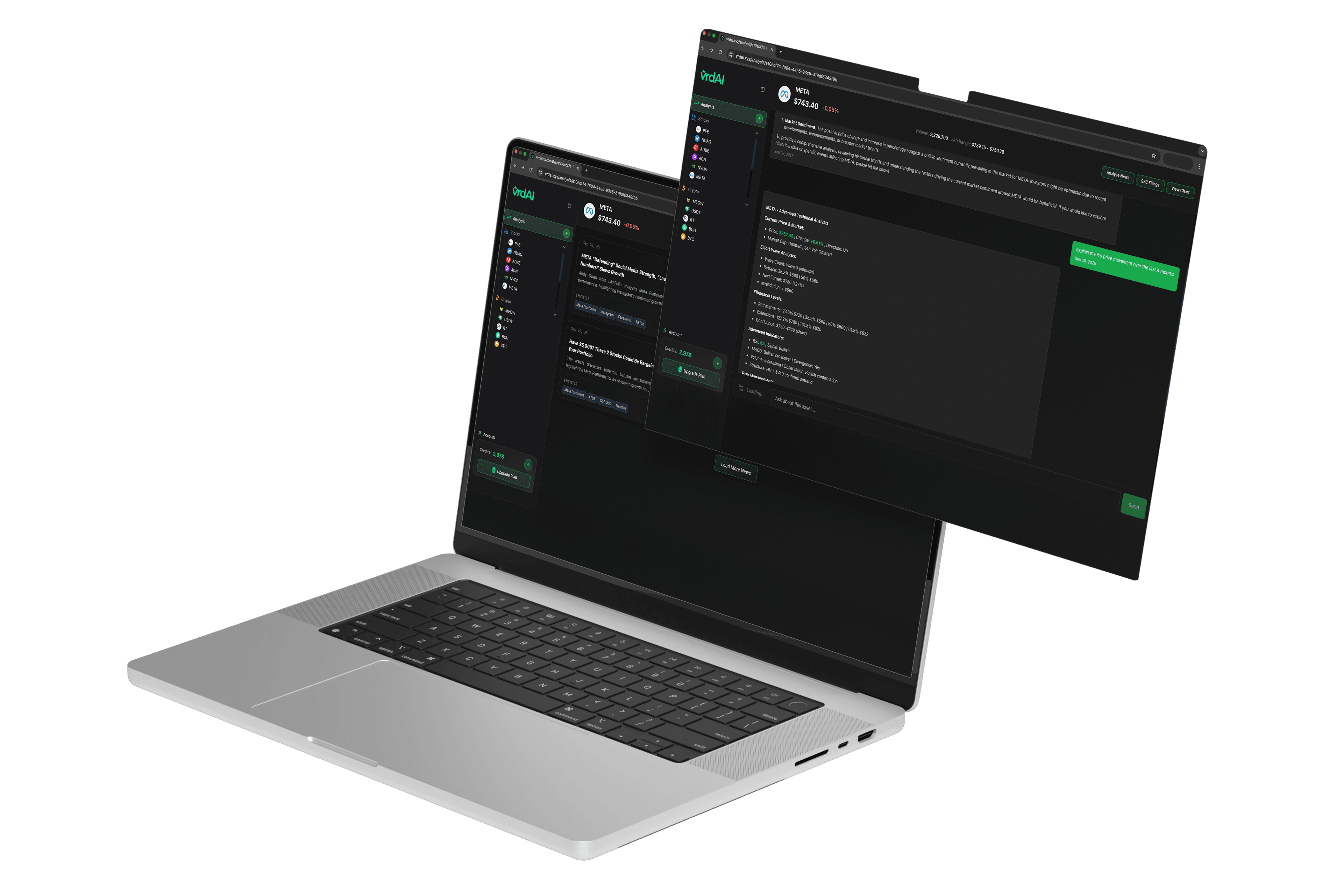 Trading analysis interface